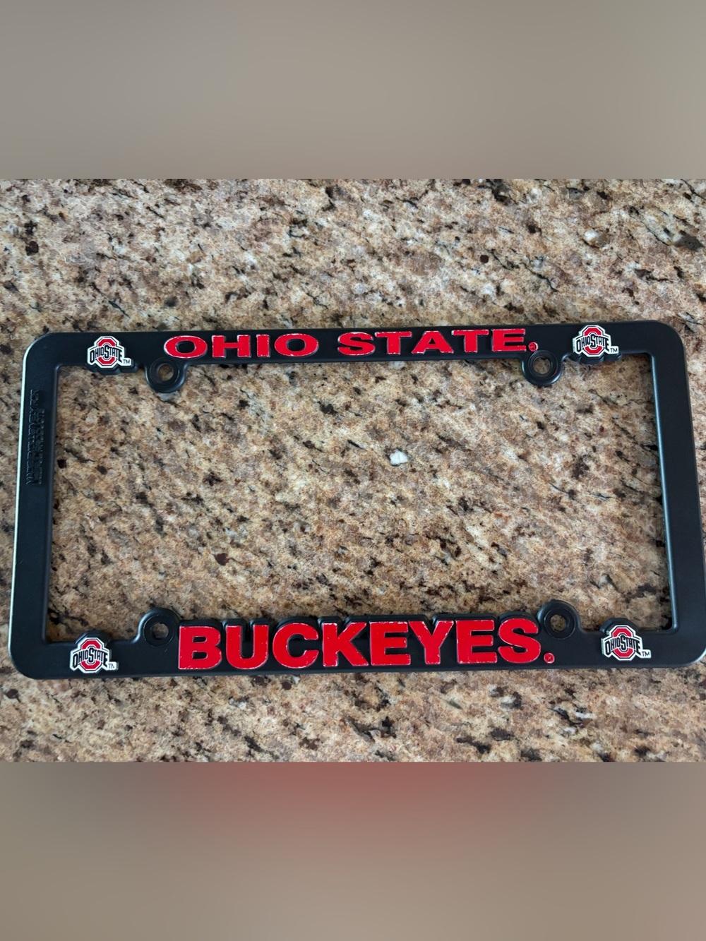 Buckeyes License Plate Frame - Black and Red